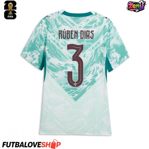 Dres Portugalsko Ruben Dias #3 Preč pre Ženy MS 2026 Krátky Rukáv